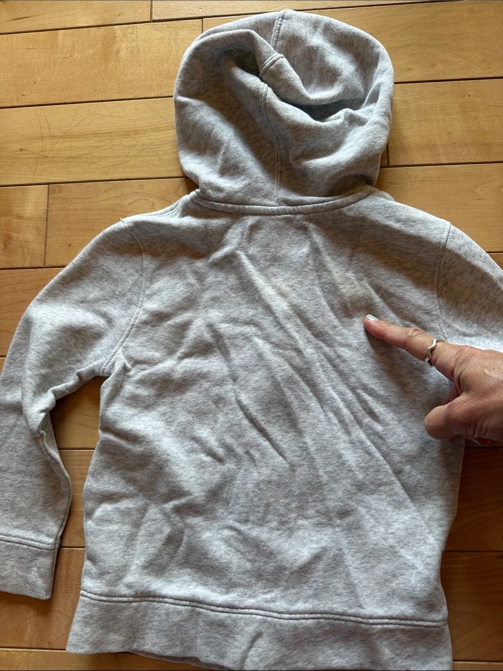 Old Navy Light Gray Hoodie with Pink Logo for Kids